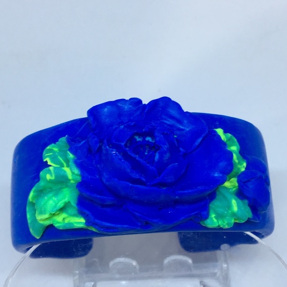 Handmade Polymer Clay Bracelet, Handmade Jewelry, Bangle Bracelet, Jewelry - Picture 4 of 4